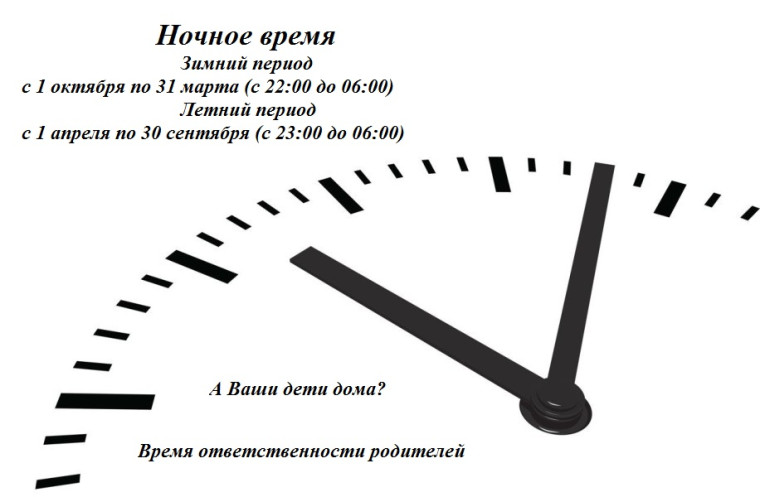 Напоминаем о соблюдении "комендантского часа".
